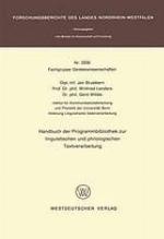 Handbuch der Programmbibliothek zur linguistischen und philologischen Textverarbeitung : Programmbibliothek.