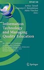 Information technology and managing quality education : 9th IFIP WG 3.7 Conference on Information Technology in Educational Management, ITEM 2010, Kasane, Botswana, July 26-30, 2010, Revised Selected Papers