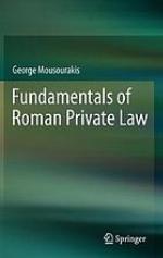 Fundamentals of Roman private law