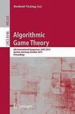 Algorithmic game theory 6th international symposium ; proceedings