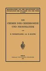 Die Chemie der Cerebroside und Phosphatide