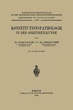 Konstitutionspathologie in der Ohrenheilkunde