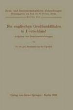 Die englischen Großbankfilialen in Deutschland : Aufgaben und Betriebseinrichtungen