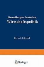 Grundfragen deutscher Wirtschaftspolitik