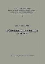 Bürgerliches Recht Erbrecht