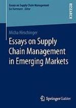 Essays on supply chain management in emerging markets