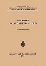 Biochemie des aktiven Transports