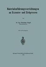 Materialzuführungsvorrichtungen an exzenter- und ziehpressen