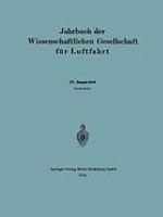 Jahrbuch der Wissenschaftlichen Gesellschaft für Luftfahrt : IV. Band 1916.