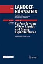 Surface tension of pure liquids and binary liquid mixtures. Supplement to volume IV/24
