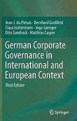 German corporate governance in international and European context