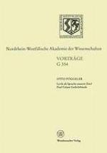Lyrik als Sprache unserer Zeit? Paul Celans Gedichtbände : 404. Sitzung am 15. Oktober 1997 in Düsseldorf