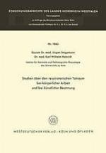 Studien über den respiratorischen Totraum bei körperlicher Arbeit und bei künstlicher Beatmung