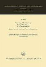 Untersuchungen zur Erstarrung und Speisung von Gußeisen