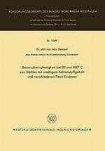 Dauerschwingfestigkeit bei 20 und 500°C von Stählen mit niedrigem Kohlenstoffgehalt und verschiedenen Titan-Zusätzen