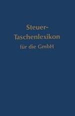 Steuer-Taschenlexikon für die GmbH