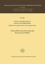 Volumendefizit und Lunkerung bei der Erstarrung von Metallen