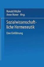 Sozialwissenschaftliche hermeneutik : eine einfhrung.