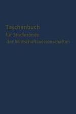 Taschenbuch für Studierende der Wirtschaftswissenschaften.