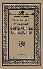 Pflanzenkunde Einkeimblt̃trige Blütenpflanzen