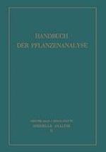 Spezielle Analyse : Organische Stoffe II