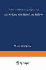 Ausbildung zum Berufskraftfahrer Defizite und Aktualisierungsmöglichkeiten