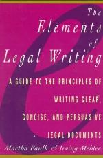 Elements of Legal Writing