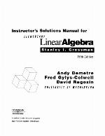 Instructor’s Solutions Manual to accompany Elementary Linear Algebra, 5e, by Grossman