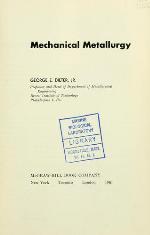 Mechanical Metallurgy