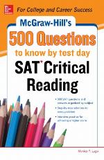 500 SAT Critical Reading Questions to Know by Test Day