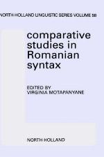 Comparative Studies in Romanian Syntax (North-Holland Linguistic Series