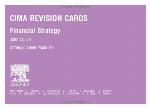CIMA Revision Cards : Financial Strategy.
