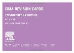 CIMA Revision Cards : Performance Evaluation.