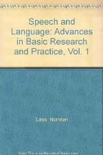 Speech and Language