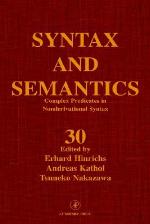Complex Predicates in Nonderivational Syntax (Syntax and Semantics, Vol 30) (Syntax and Semantics)