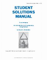 Instructor Solutions Manual for An Introduction to Programming Using Python