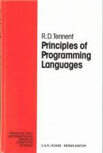 Principles of Programming Languages (Prentice Hall International Series in Computing Science)