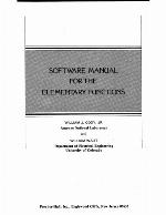 Software Manual for the Elementary Functions