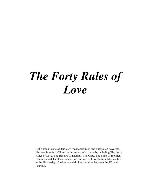 The Forty Rules of Love