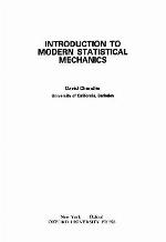 Introduction to Modern Statistical Mechanics