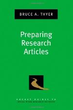 Preparing Research Articles