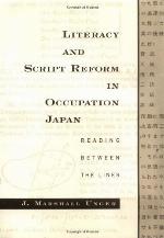 Literacy and Script Reform in Occupation Japan