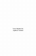 Vector Bundles on Algebraic Varieties