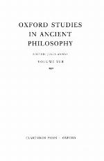Oxford Studies in Ancient Philosophy
