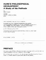 Hume's Philosophical Development