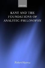 Kant and the Foundations of Analytic Philosophy
