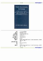 The Eastern Schism (Oxford University Press Academic Monograph Reprints)