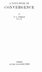 Textbook of Convergence