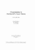 Programming In Martin Löf's Type Theory