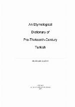 An Etymological Dictionary Of Pre Thirteenth Century Turkish